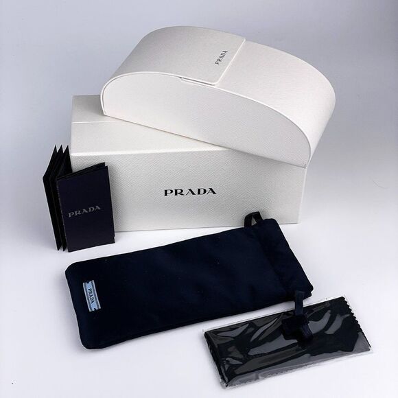 NEW Prada PR17WS VYJ6X1 Powder Beige Brown Rectangle Unisex Sunglasses - Picture 15 of 15